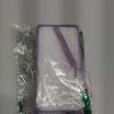 iCoverCase Compatible with iPhone 14 Pro Max Wallet Phone Case with Card Holder for Women, RFID Blocking Embossed PU Leather Wrist Strap Case 6.7 Inch (Heart Purple)