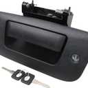 APPERFiT Locking Tailgate Handle Latch w/Bezel & Lock Cylinder 22755305 Compatible with 2007-2014 Chevrolet Chevy Silverado GMC Sierra 1500 2500 3500 Truck Bed Tail Gate Door Panel (Black)