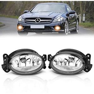 TangMiGe Fog Lights for Mercedes Benz C250 C350 CLS500 E320 E350 E550 G550 G55/G63/G65/R63/SL55 AMG GL320 GL450 GL550 ML320 ML350 ML450 ML550 R320 R500 SL500 SL600 2006-2015, 2PCS, Clear Lens