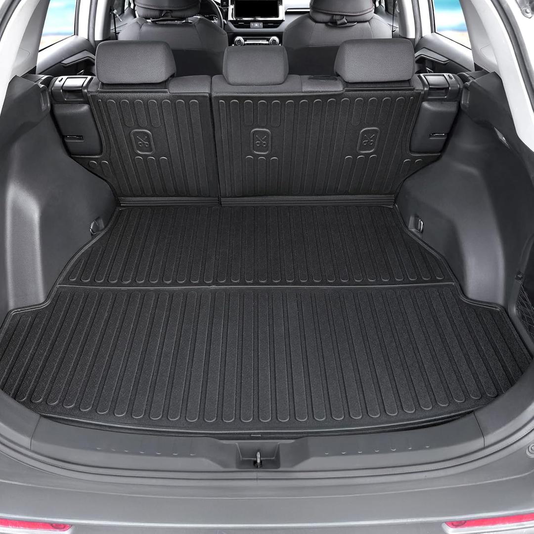Cargo Mat for 2019-2025 Toyota RAV4(Include Hybrid), Full Coverage All Weather Trunk Mat Cargo Liner with Backrest Protectors for Toyota RAV4 Accessories