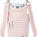 Telena Water Bottle Holder with Strap RFID Crossbody Bags for Women for Walking, Hiking, Cycling (Pink)