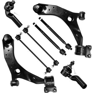 SCITOO 8pcs Front Suspension Kit Lower Control Arm w/Ball Joints Outer Inner Tie Rods Sway Bar Links Fit 2004-2009 for Mazda 3 2006-2014 for Mazda 5 Non-Turbo