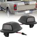 Xenon White LED License Plate Lights for 1999-2004 Nissan Xterra WD22 1998-2004 Nissan Frontier Navara NP300 D22 Rear Tag License Number Plate Lamps Assembly