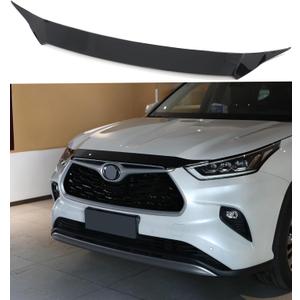 for Toyota Highlander 2020-2025 Front Hood Bug Deflector, Piano Black Front Hood Strip Hood Shield Protector Bug Guards for Highlander Hybrid 2021 2022 2023 2024 Accessories