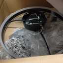 VOLISUN Low Profile Ceiling Fans with Lights and Remote, 19.7in Flush Mount Ceiling Fans with Light, 3000K-6500K Dimmable Fandelier LED Fan Light, Black Bladeless Ceiling Fans with Lights for Bedroom