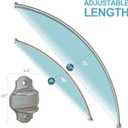 Chrsouly Curved Shower Curtain Rod, Adjustable 40-72 Inches Shower Rod, Rustproof Expandable Heavy Duty Round Shower Curtain Rod for Bathroom, Bathtub, Need to Drill, Nickel