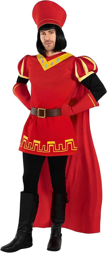 Morph Red Fairytale Lord Costume Men, Funny Halloween Costumes For Men, Movie Character Costumes Adult, XXL