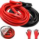 iMeshbean Heavy Duty Jumper Cable, 2/0 Gauge 20FT Automotive Booster Jumper Cables for 12V/24V Car, SUV &Truck Battery, with Strong Clamps & Thiekened Inner Core, Carry Bag and Gloves Included