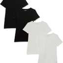 Amazon Essentials Women's Regular-Fit Short-Sleeve T-Shirt (Crewneck and V-Neck Options), Multipacks (X-Large)