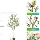 Nafresh Tall Faux Olive Tree4Ft(48in) Realistic Texture Potted Silk Artificial Olive Tree Fake Olive Trees Indoor Outdoor for Home Office Living Room Bedroom Foyer Porch Decor.