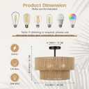 15.7'' Boho Light Fixtures Ceiling Mount, Coastal Hemp rope Semi Flush Mount Ceiling Light Fixture,3-Light Rattan Light Fixtures With 2-Tier Drum Shade, Farmhouse Chandelier Bedroom Ceiling Lamp