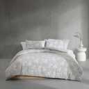 Calvin Klein - Duvet Cover Set, Soft & Breathable Bedding with Matching Shams, Abstract Stitching Pattern, Cozy Home Essentials (Spring Branches Grey, King)