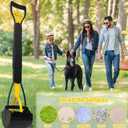 ienjoyed 2-Pack Pooper Scooper for Large Small Dogs Heavy Duty, 32" Long Handle Poop Scoop for Yard, Grass, Gravel, Dog Poop Grabber with High Strength Material and Durable Spring