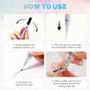 12 Colors Nail Art Pens Set, 0.5mm Fine Tip Acrylic Nail Art Markers for Kids Adults, Portable Nail Art Pens for Painting Nails, Quick Dry Waterproof Nail Polish Pens, Manicure Tools for Home Nail DIY