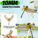 Straw Cover Compatible with Stanley Cup 30&40 Oz, Dragonfly Straw Topper for Stanley cups (Dragonfly)