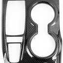 Kadore Console Panel Cup Holder Trim Gear Shift Cover for Toyota Camry LE SE TRD SE 2019 2020 2021 2022 2023 2024 Interior Carbon Fiber Style LHD 1pc (Without Seat Heater Switch) (No seat heating location)