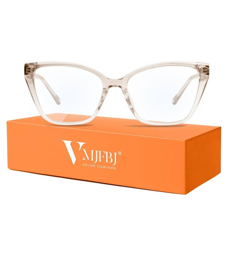 Blue Light Glasses for Woman, Fashion Cat Eye Anti Blue Light Blocking Glasses Women, TR90 Lightweight Computer Glasses for Gaming & Screen Use, Reduce Eye Strain & Improve Sleep, Champagne