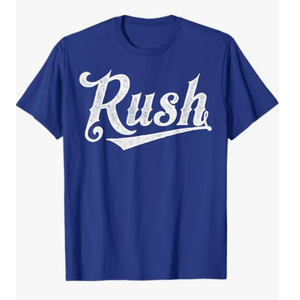 Rush Surname Vintage Retro Gift Men Women Boy Girl T-Shirt Blue, Size 2XL