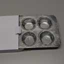 E-far Muffin Pan Set of 2, Stainless Steel Muffin Pan Tin for Baking, 6-Cup Metal Cupcake Pan Tray, Non-toxic & Healthy, Oven & Dishwasher Safe, Regular Size - 11.44 x 7.12 x 1.25 Inch