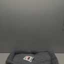 Furhaven Dog Bed for Small Dogs & Indoor Cats, 100% Washable, Sized to Fit Crates - Sherpa Fleece Bolster Crate Pad - Gray, Small