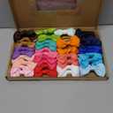 CLLOT Toddler Hair Accessories - 40pcs 2.75" Elastics Rubber Ribbon Bands, Bows for Baby Girls, Kids & Children