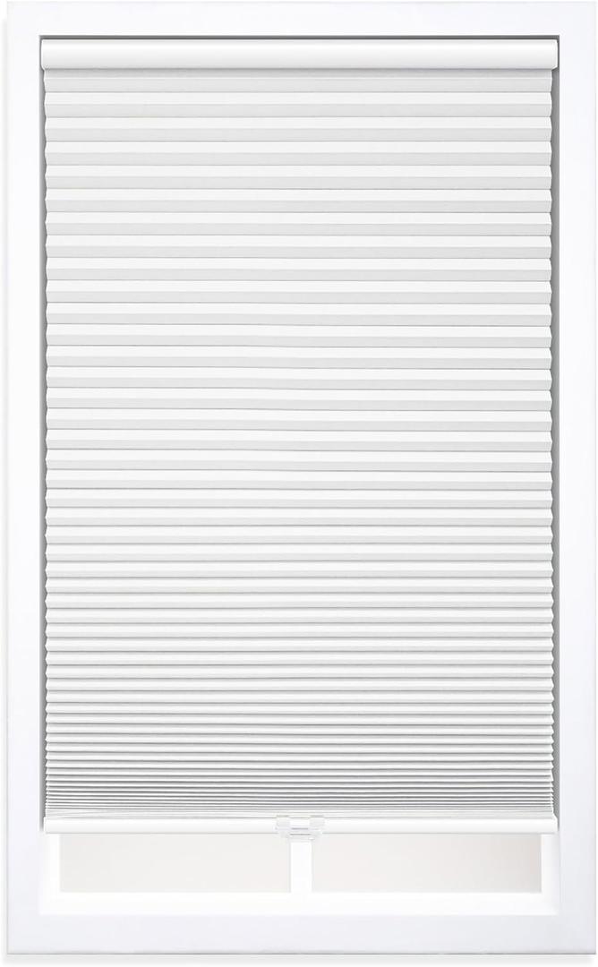 DEZ FURNISHINGS Cordless 1.5" Blackout Cellular Shade, 31"W x 72"H, White