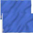 Anley Pack of 2 Fly Breeze 3x5 Foot Solid Blue Flag - Vivid Color and Fade proof - Canvas Header and Double Stitched - Plain Royal Blue Flags Polyester with Brass Grommets 3 X 5 Ft