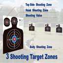 3 x Paper Shooting Targets for Range Bulk 23"35" Silhouette with Red Bullseye,Heavy Duty Shooting Targets Paper,Indoor and Outdoor Use,Suitable for Handguns,BB Guns,Airsoft,Rifles