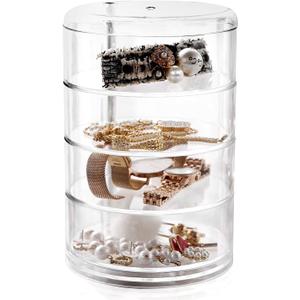 Stackable Storage Jewellery Trays Hair Accessory Containers Simple Houseware Organizer 4 Layers 7.14in.