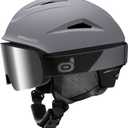 Odoland Ski Helmet, Snowboard Helmet with Ski Goggles for Adults and Youth, Audio Compatible, Shockproof, Windproof, Safety Snow Sports Helmet and Protective Glasses for Men Women, S(54-56cm / 21.2-22'')