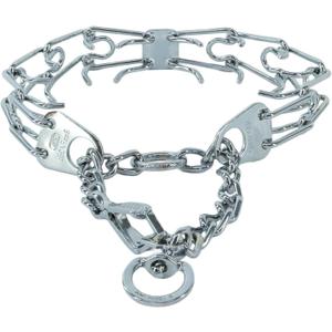 Herm Sprenger - Ultra-Plus Prong Dog Training Collar with Latch - Chrome - 3.8mm x 22" Neck Size; 25" Chain Length
