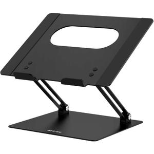BESIGN LS10 Aluminum Laptop Stand, Ergonomic Adjustable Notebook Stand, Computer Holder Compatible with Air, Pro, Dell, HP, Lenovo More 10-14" Laptops, Black