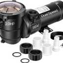 VIVOHOME 2.0 HP Above Ground Swimming Pool Pump Dual Speed 1.5" & 1.25'' Inlet/Outlet 115V Energy Saving w/Strainer Basket