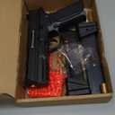 Automatic Shell Ejecting Toy Gun Pistol, Soft Bullet Toy Gun for Boys, Education Model Realistic Toy Pistol Shooting Game Toys Gifts Christmas Birthday for Kids 8+ (Black)