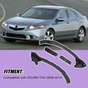 XQSMWF 4Pcs Front Bumper Headlight Retainer Bracket Mount Support Kit, Fit for Acura TSX 2009 2010 2011 2012 2013 2014, Left and Right Side # 71140-TL0-G01 71190-TL0-G01 71198-TL0-G00 71193-TL0-G00