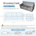 4 Pieces Velvet Sofa Covers for 3 Cushion Couch Washable 3 Seat Slipcovers for Couches and Sofas Stretch Soft Couch Covers for Dogs (Dark Grey, Sofa)