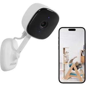 1080P Indoor Wired Security Camera - Works as a Baby Monitor & Pet Camera, Motion Detection, 2-Way Audio, Siren, Night Vision, Subscription-Free Local SD Card or Cloud Storage, 2.4GHz