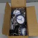 Konrali 10Pcs Dual Revolution 2" Inch Round Led Marker Lights 9 LED Amber/Blue, Amber Side Marker Clearance Lights to Blue Auxiliary Lights Sealed for Trailer Truck, Clear Lens, IP67 Waterproof