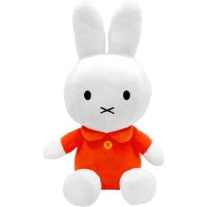 KIDS PREFERRED Miffy Plush Toy, 8 Inch Sitting Dutch Bunny Plush from Dick Bruna, Soft Boa Rabbit Bunny Stuffed Animal Plushie Doll for Girls and Boys (Orange Dress)