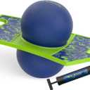 Flybar Pogo Trick Ball for Kids, Trick Bounce Board for Boys and Girls Ages 6+, Up to 160 lbs, Includes Pump, Easy to Carry Handle (Dino)