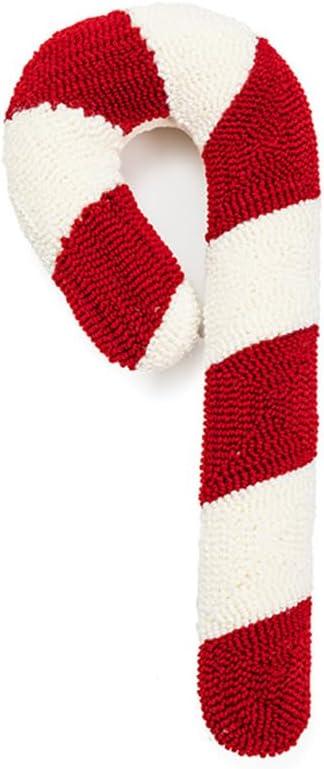 Christmas Pillows Candy Cane White Throw Pillow Stick Pillow Christmas Decorations Soft Winter Pillow Cute Plush Pillow Cushions for Couch Sofa Bed,21x9 Inch