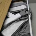 Simmons Kids By The Bed City Sleeper Bassinet for Twins - Adjustable Height Portable Crib with Wheels & Airflow Mesh, Grey Tweed