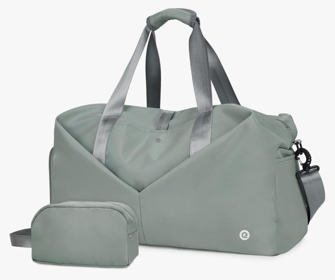 Ceneda 20" Gym Bag for Women with Wet Pocket & Shoe Compartment, Lightweight Duffel Waterproof Carry On Duffle for Travel, Yoga, Overnight (Dark Grey)