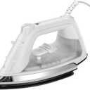 Sunbeam Classic Steam Iron, 1200 Watt, Mid-size Anti-Drip Nonstick Soleplate, Horizontal or Vertical Shot of Steam with 8' 360-Degree Swivel Cord and 3-Way Auto Shut-Off, White (Regular)