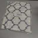 Smiry Round Picnic Tablecloth, Waterproof Elastic Fitted Table Covers for 18" - 24" Tables, Wipeable Flannel Backed Vinyl Tablecloths for Camping, Indoor, Outdoor, White & Dark Grey