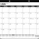 GuassLee Large Desk Calendar 2026-2027,19 Months from Jun. 2026 to Dec. 2027, 22 x 17 Inches Desktop Wall Calendar Hanging Planner with Julian Date, Notes, Corner Protectors for School Home Office