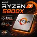 Gaming PC Desktop – Ryzen 7 5800X up to 4.7GHz, RTX 5050 8GB GDDR6,  1 TB,16GB DDR4 RAM, 1TB NVMe SSD, WiFi 6 & BT 5.4, 9× ARGB Fans, 650W PSU, WIN11P, RGB Keyboard & Mouse