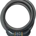 Master Lock Cable Lock, Set Your Own Combination Bike Lock, 6 ft. Long, Black, 8122D