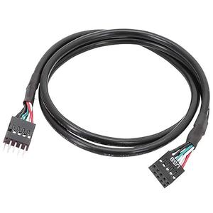 FDXGYH USB Header Extension Cable Black USB 2.0 9-Pin Male to 9-Pin Female Internal Motherboard Header Cable