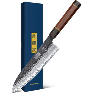 HOSHANHO 8 Inch Japanese Gyuto Chef Knife, 9 Layers 10Cr15CoMoV High Carbon Steel Kitchen Knife, Professional Hand Forged Cooking Knife with Ergonomic Rosewood Handle